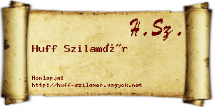 Huff Szilamér névjegykártya